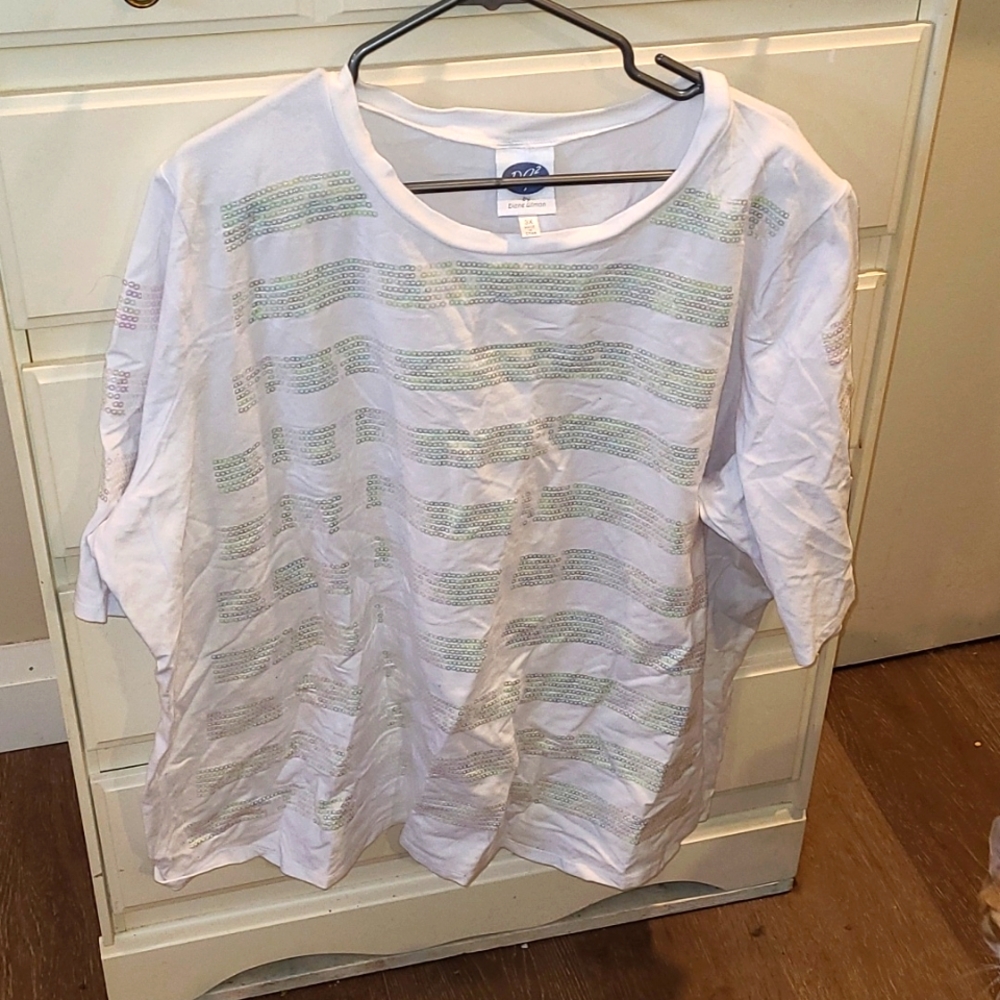 Diane Gilman Sparkly Sequin Tee